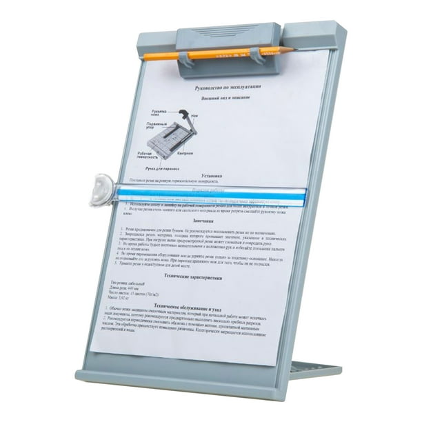JIELISI A4 support de lecture porte-Documents de bureau avec Clip réglable  support de lecture de Documents pour bureau/école/maison 