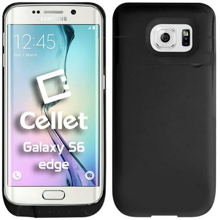 Cellet 3200mAh Rechargeable External Battery Case for Samsung Galaxy S6 edge, (Best Samsung S6 Battery Case)