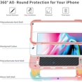 thumbnail image 3 of Case Compatible with iPhone 6 Plus/6S Plus ,iPhone 7 Plus /iPhone 8 Plus, 5.5 Inch with Ring Stand, Heavy-Duty Military Grade Shockproof Phone Cover (Rainbow Pink), 3 of 6
