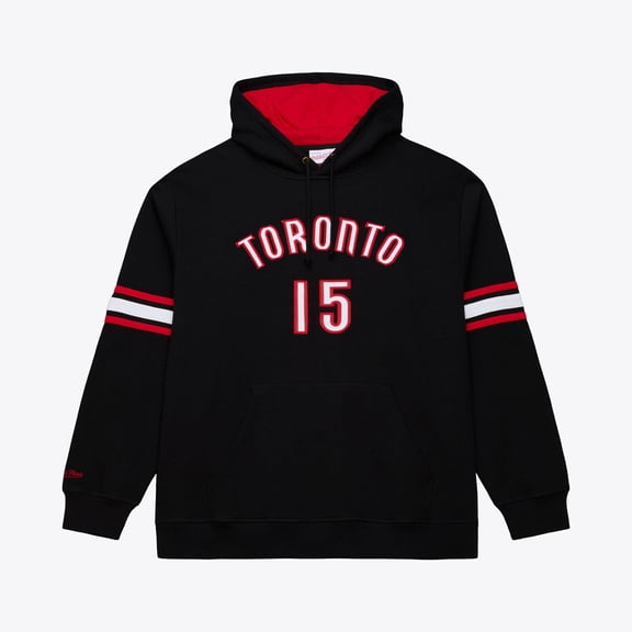Men's Mitchell & Ness Vince Carter Black Toronto Raptors Name & Number Hoodie