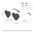thumbnail image 2 of Sonducket Gafas de sol en forma de corazón Senderismo Viajes Gafas de protección solar Fiesta Banquete Gafas Gafas plegables Regalo Oro Azul Type3 NO3, 2 of 6
