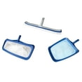 thumbnail image 1 of Le kit de piscine Mainstays 3 pièces comprend une brosse avec dos en aluminium, une épuisette bleue avec filet en PP et un râteau à feuilles., 1 of 5