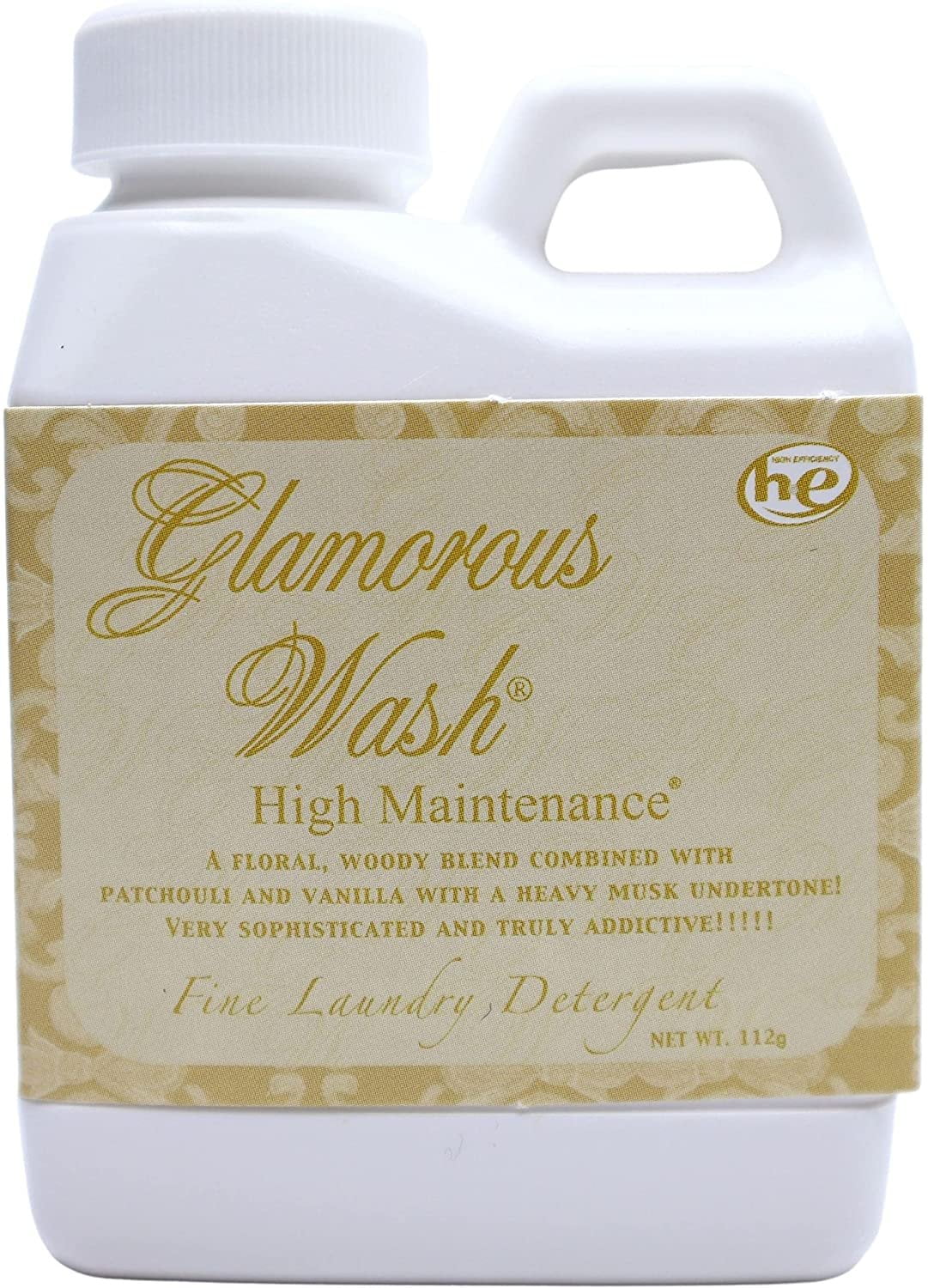 Tyler Candle Company Glamorous Wash Mini High Maintenance Fine Laundry Liquid Detergent - Liquid Laundry Detergent Designed for Clothing - Hand and Machine Washable - 112g 4 Fl Oz Container
