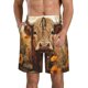 thumbnail image 1 of Fotbe Vintage Sunflower Cow Trajes de Baño Estampados para Hombre, Shorts de Verano de Secado Rápido, Ropa de Playa, Bañadores-Large, 1 of 6