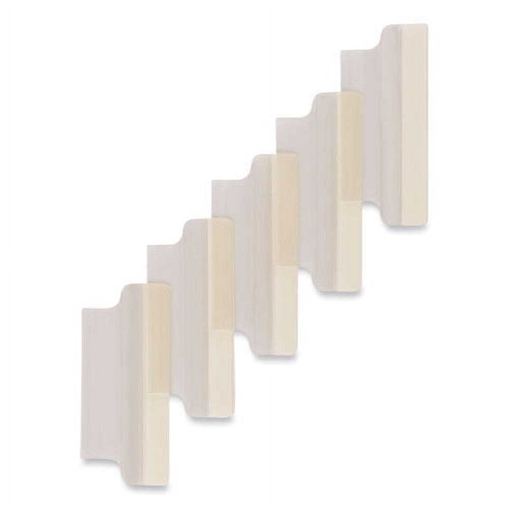 Insertable Index Tabs With Printable Inserts, 1/5-Cut Tabs, Clear, 2" Wide, 25/pack | Bundle of 5 Packs