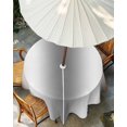 thumbnail image 3 of Outdoor Tablecloth with Umbrella Hole, Brown Grey Spillproof Waterproof Outdoor Table Cover, Gray Farmhouse Modern Rustic Patio Tablecloths for Party/Garden/Picnic, Round 60 inch, 3 of 9