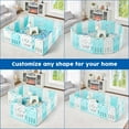 thumbnail image 5 of Baby Fence Play Yard Baby Playpen 14 Panels - Kids Safety Play Center Yard Game Panel and Gate with Safety Lock Adjustable Shape for Children Toddlers Indoors or Outdoors 25 Sq Ft(Blue+White), 5 of 18
