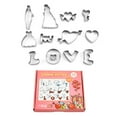thumbnail image 1 of 12 Piece Stainless Steel Cookie Cutter Set with Valentine Heart Shapes for Baking, 1 of 6