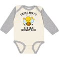 thumbnail image 3 of Inktastic Cute Bee Great Aunt's Little Honeybee with Stars Boys or Girls Long Sleeve Baby Bodysuit, 3 of 5