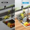 thumbnail image 2 of WSBArt Kitchen Sink Caddy Organizer Sponge Holder, Dishcloth Dish Brush Soap Dispenser Holder with Drain Tray for Countertop, Stainless Steel Rustproof Sink Storage Rack - Gray, 2 of 7