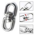 thumbnail image 4 of Lependor Gancho giratorio de doble extremo de acero inoxidable 304, gancho giratorio de ojo a ojo, conector de anillo giratorio, gancho giratorio de doble extremo, 3 piezas M8 (5/16"), 4 of 5