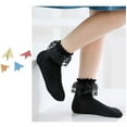 thumbnail image 4 of Generic Edgy Women'S Crew Socks Ruffle Lace Socks 1 Pair Women Socks Ruffle Lace Decor Thin High Elasticity Anti Slip Soft Breathable Solid Color Sweat Absorption No Odor, 4 of 4
