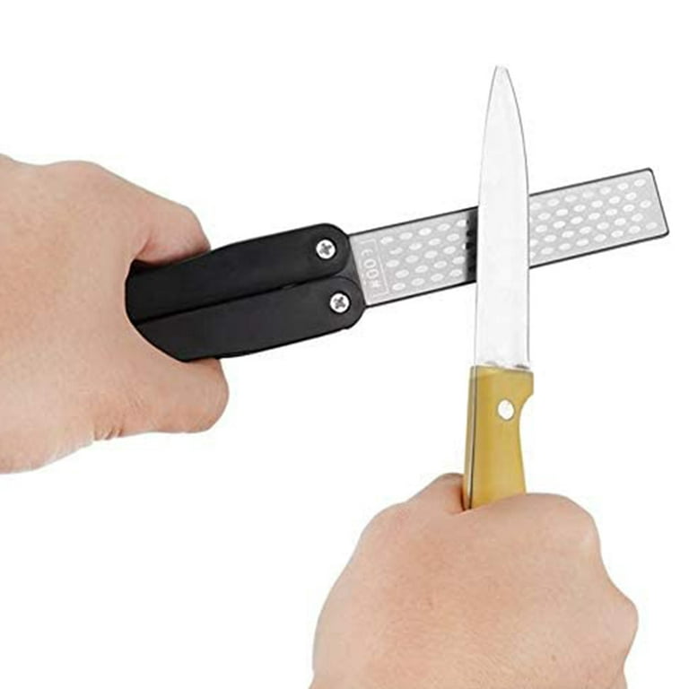 Pocket Knife Sharpener 2-Stage Mini Pocket Knife Sharpening Tool for Go out  Outdoor Kitchen Camping or Other Outdoor Activities Black - Yahoo Shopping