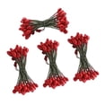 thumbnail image 4 of 200 Piezas de bayas Artificiales Sunnimix Doble Cabeza Mini frutas falsas rojo, 4 of 8