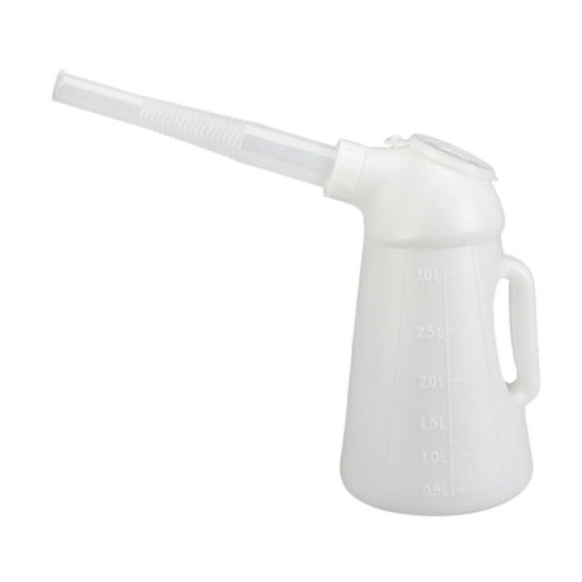 Wisewang Oil Jug with Spout Oil Measuring Jug Leakageproof Engine Oil Dispenser Jug 3L 3L