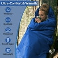 thumbnail image 4 of NOYAFA Lightweight Insulated Sleeping Bag for Camping, Hiking, Outdoor Travel with Compression Bag, 4-Season, Blue, 4 of 10