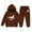 Brown*, variant on RUTAYY Girls 2 Piece Outfit Set Long Sleeve Horse Print Hoodie Drawstring Waist Pocket Jogger Pants Matching Set Sky Blue