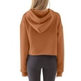 thumbnail image 3 of UPPADA Womens Cute Cropped Hoodies Y2k Long Sleeve Sweatshirts Fall Fashion Outfits Trendy Casual Clothes Womens Hoodies Pullover with Design Brown,S, 3 of 5