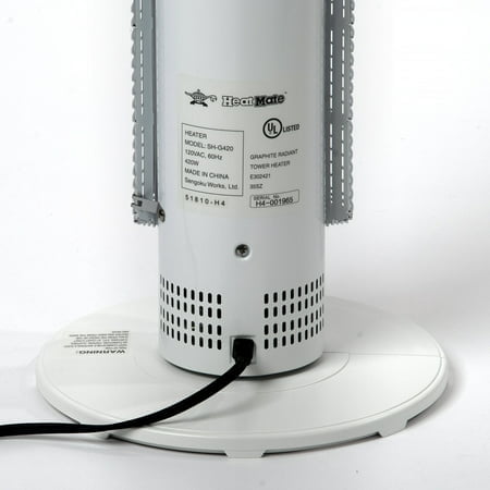 HeatMate Medium Sized Efficient Electric Graphite Tower Indoor Space Heater  - Walmart.com