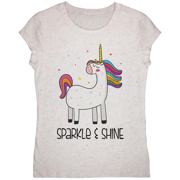 Unicorn Sparkle and Shine Youth Girls T Shirt Birthday Cake Youth X-SM