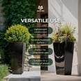 thumbnail image 4 of Worth 2 Pack 28" Tall Large Metal Planter, Tapered Steel Flower Pots, Black, 4 of 12