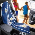 thumbnail image 3 of Garronmavis Waterproof Stain Resistant Front Car Seat Towel Cover, for Gym Workout Beach Hiking Running Post Sports Use, Easy Installation Universal Fit for Cars SUV Trucks Sedan Van, 3 of 8