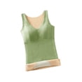 thumbnail image 1 of Jumpingount Chaleco térmico para mujer, ropa interior sin mangas para clima frío cálido de invierno, Top básico de Color sólido, Base cómoda Ropa interior Verde Jumpingount AP013489-01, 1 of 1