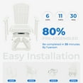 thumbnail image 6 of SERWALL HDPE Swivel Glider Chair Set of 2, Outdoor Swiveling Gliding Chair for Porch, White, 6 of 6