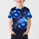 thumbnail image 1 of Blusas y camisas de manga corta con cuello redondo Camiseta estampada de manga corta con estampado de estrellas para niños Cuello redondo Manga corta Casual Versátil Para niñas Top de poliéster, 1 of 5