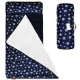 thumbnail image 1 of Moonsea Toddler Nap Mat Navy, Removable Pillow and Fleece Minky Blanket, Lightweight and Soft Perfect for Kids Preschool, Daycare, Travel Sleeping Bag for Boys, Designed to Fit on a Standard Cot, 1 of 6