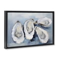 thumbnail image 3 of Stupell Industries Coastal Four Oysters Impression Black Floating Frame Canvas Art, 25 x 17, by Petals Prints Design, 3 of 9