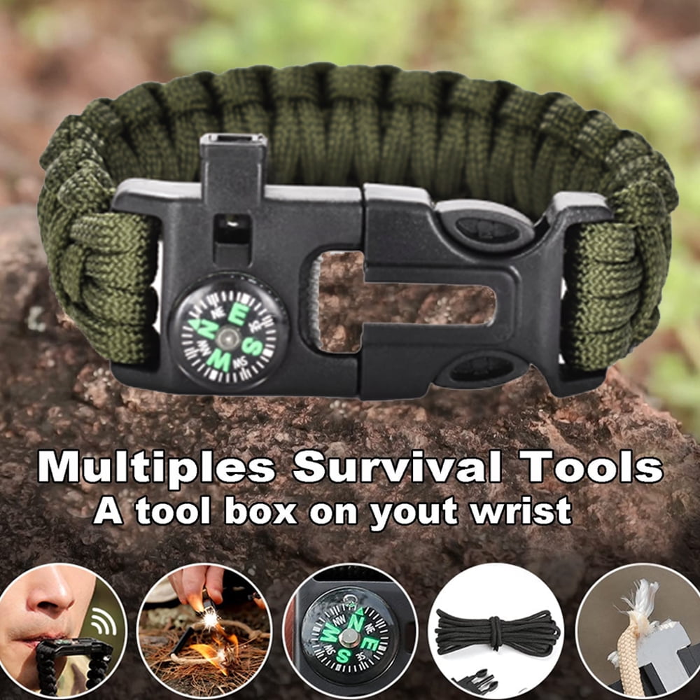 Outdoor Survival Gear Kit Emergency Hiking Accessories For Survival In The  Forest With Thermal Blanket Survival Bracelet tourism - AliExpress