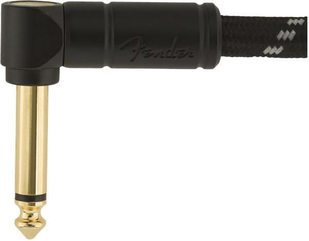 Fender Deluxe Series Straight to Angle Instrument Cable - Black Tweed - 15 ft.
