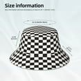 thumbnail image 3 of Balery Black and White Checkerboard Sombreros para el sol para hombre y mujer, sombrero de pescador con UPF 50+, 3 of 6