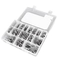 thumbnail image 1 of Flat Head Cross Screw Set, Wide Application Durable 450Pcs Fastener Clear Thread Self Tapping Screws Assortment Stainless Steel  for Fixing, 1 of 7