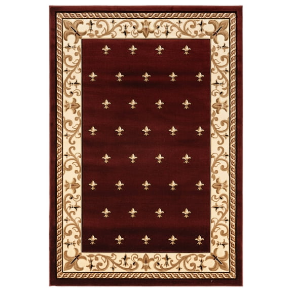 United Weavers Drachma Vesta Transitional Border Accent Rug, Burgundy, 2'7" x 4'2"