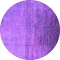 thumbnail image 1 of Ahgly Company Indoor Round Oriental Purple Industrial Area Rugs, 4' Round, 1 of 4