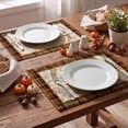 thumbnail image 2 of Sm:)e Simple Cartoon Pattern&nbsp;Turkey&nbsp;Maple&nbsp;Leaf&nbsp;Pumpkin&nbsp;Plaid Print Thanksgiving Placemats 12x18 Inch Set of 4, Fall Kitchen & Dining Table Decor, 2 of 7