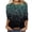 Blue, variant on Women Summer Tops Women Printed Shirt 3/ 4 Sleeve Tunic Tops Crewneck Blouse Tshirt Sports under Shirt Long Sleeve Long Dress Blouse Work Oversized Thin Gold 2XL