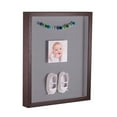 thumbnail image 2 of ArtToFrames 13x19 Inch Shadow Box Picture Frame, with a Verlinga Brown 1 Wide Shadowbox frame and Silver Mat Backing (4656), 2 of 7