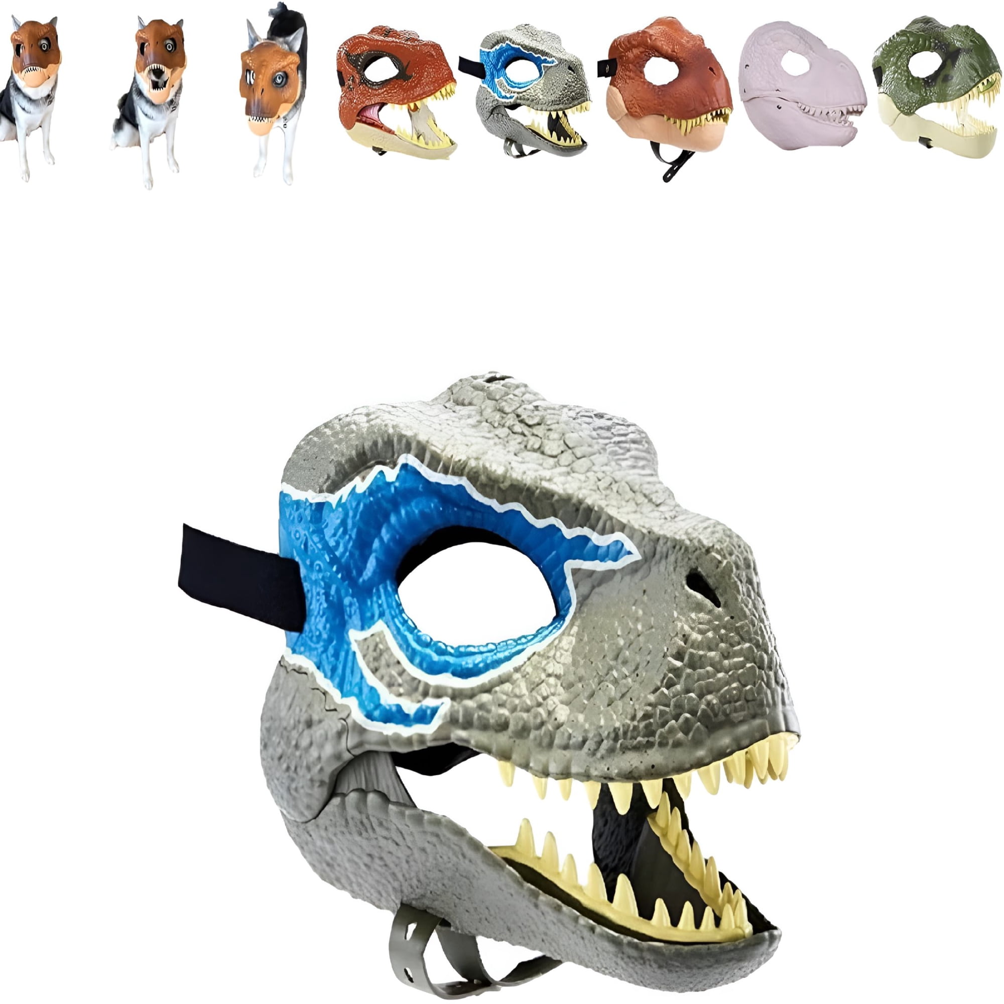 CYFW Dog Dinosaur Mask Dinosaur Dog Mask for Large And Medium Dogs Dinosaur Mask Moving Jaw for Costume Party