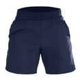 thumbnail image 6 of SOOMLON Cargo Shorts for Men Fitness Pants Sports Printed Casual Summer Mens Shorts Bodybuilding Y2k Shorts Elastic Waist Beach Sports Shorts Navy XXL, 6 of 7