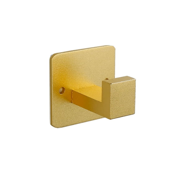 2PCS Wall Mounted Sticky Hook Self\-Adhesive Bathroom Punch\-Free Hook Space Aluminum Single Hook Black Gold Silver