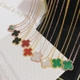 thumbnail image 2 of Collar Con Colgante Van Clover Para Mujer Cadena De Oro De 18 Quilates Joyería, 2 of 4