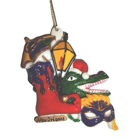 - Stocking Gator Mask Parasol New Orleans Christmas Ornament Party Favors