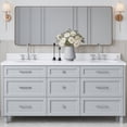 thumbnail image 4 of ARIEL Monroe 73 Inch Double Oval Sink Bathroom Vanity With Pure White Quartz Countertop 1.5 Inch Edge In Midnight Blue, 4 of 6