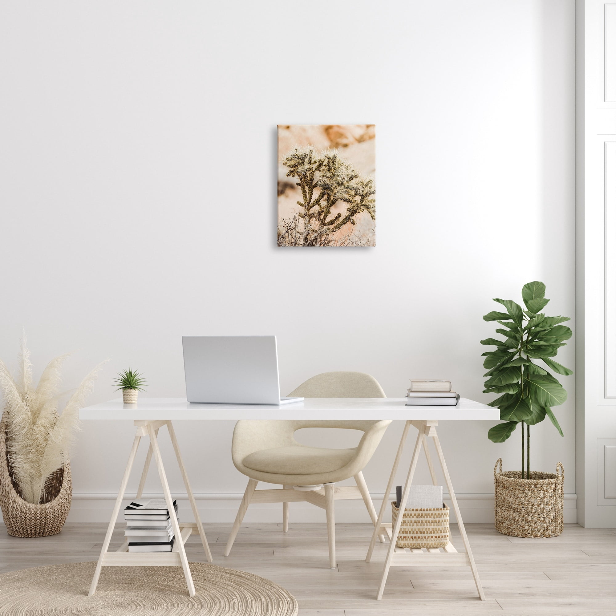 Stupell Arid Cactus Desert Plant Photography Landscape Photography Gallery Wrapped Canvas Print Wall Art