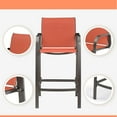 thumbnail image 6 of Pellebant Set of 2 Outdoor Counter Height Bar Stools  Aluminum Patio Bar Chairs,Orange, 6 of 7