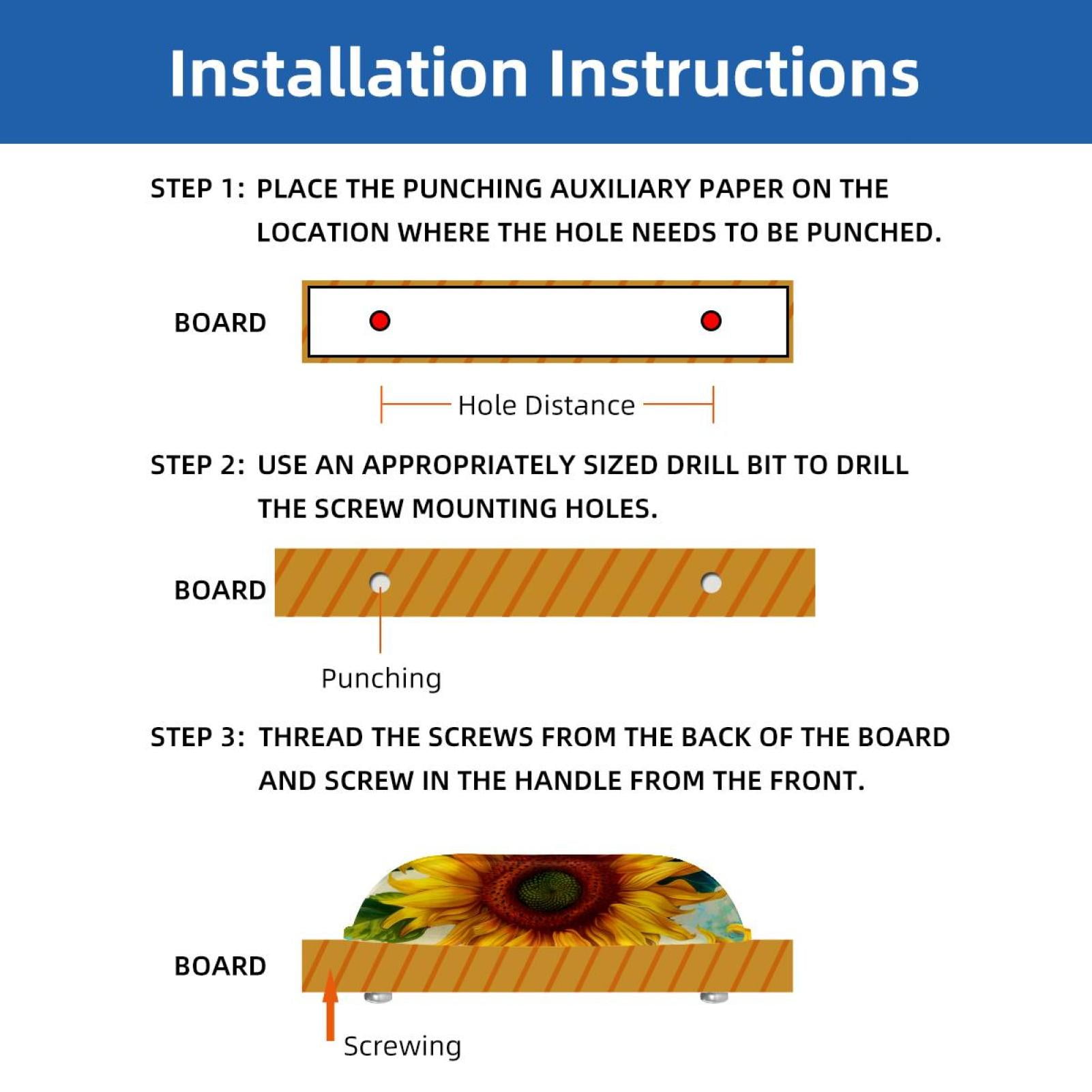 PhooArto 6 Pcs Cup Drawer Pulls, Yellow Floral Sunflower Shell Shape Handles Cabinet Knobs for Dresser Cupboard Closet Wardrobe with Screws