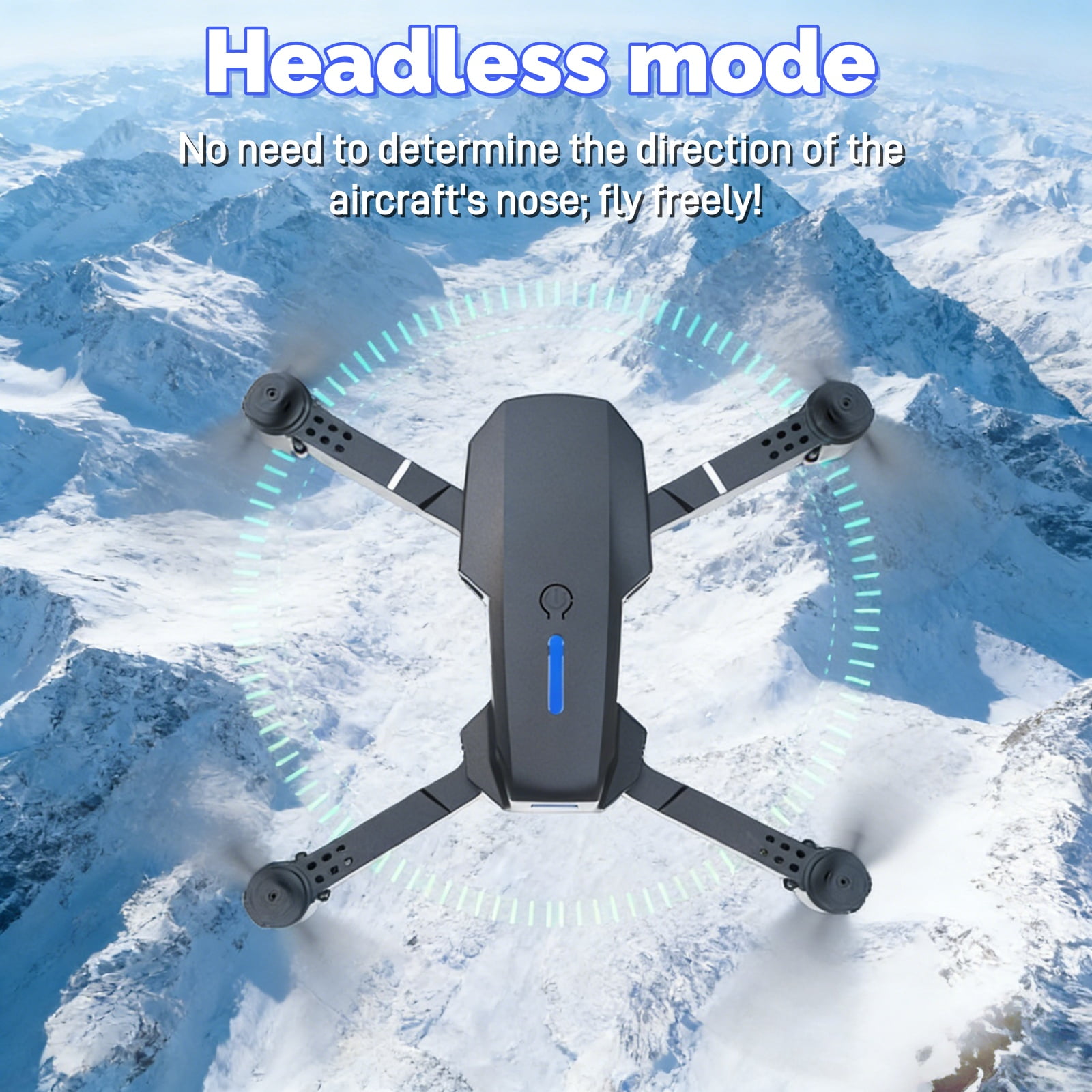 Ourlife Dual Camera Drone with 2.4" Screen Remote, 1000mAh Rechargeable Battery HD RC Quadcopter with Live View Display for Beginners & Adults,Black.